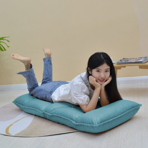Green Lounge Recliner Lazy Sofa Bed Tatami Cushion Collapsible Backrest Seat - Image 3