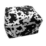 55x35cm Squared Soft Pouffe Seat Cushion Elegant Home Accent Decor Footstool