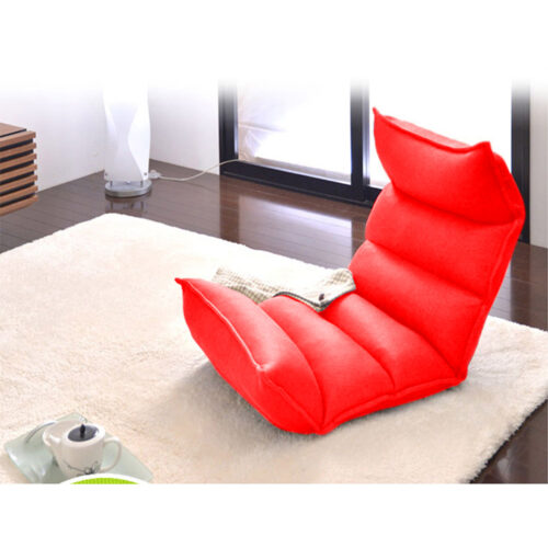 Folding Tatami Floor Sofa Bed Meditation Lounge Chair Recliner Lazy Couch Red - Image 4