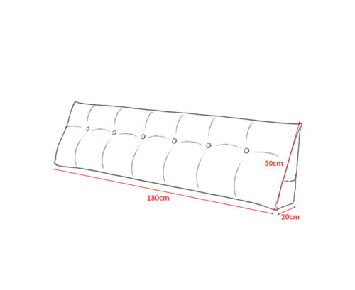 180cm Silver Wedge Bed Pillow Headboard Backrest Bedside Tatami Cushion Decor - Image 5