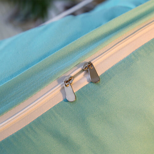 2x 120cm Light Blue Princess Bed Pillow Headboard Backrest Bedside Tatami Sofa Cushion with Ruffle Lace Decor - Image 6