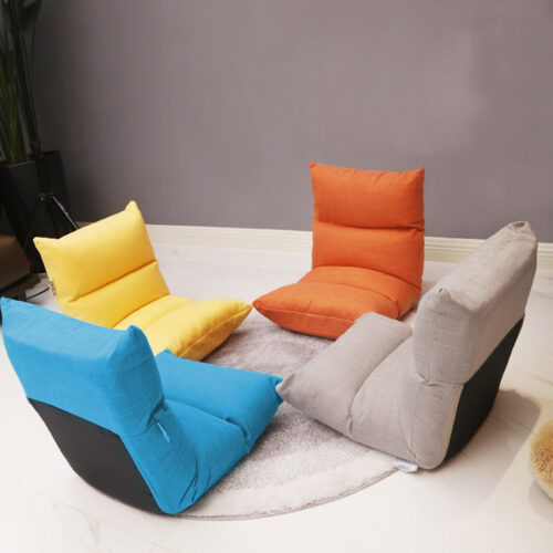 2x Lounge Floor Recliner Adjustable Lazy Sofa Bed Folding Game Chair Blue - Image 8