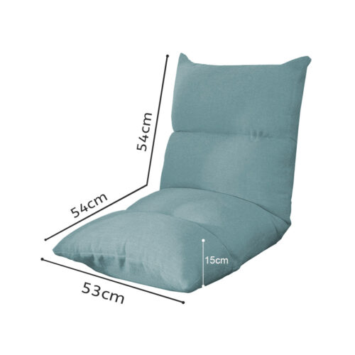 2x Lounge Floor Recliner Adjustable Lazy Sofa Bed Folding Game Chair Mint Green - Image 2