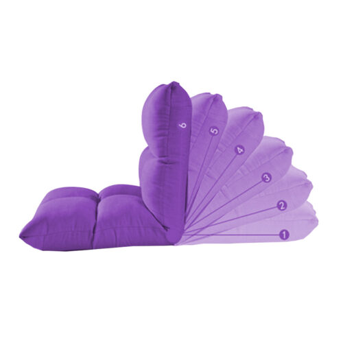 2x Lounge Floor Recliner Adjustable Lazy Sofa Bed Folding Game Chair Purple - Image 3