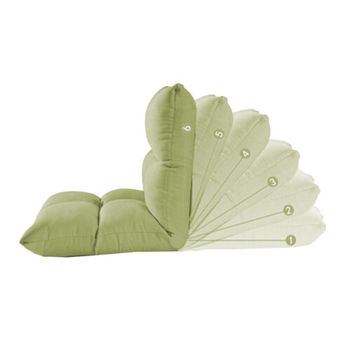 2x Lounge Floor Recliner Adjustable Lazy Sofa Bed Folding Game Chair Yellow Green - Image 3