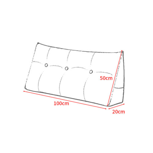 2x 100cm Yellow Wedge Bed Pillow Headboard Backrest Bedside Tatami Cushion Decor - Image 6