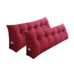 2x 120cm Rose Red Wedge Bed Pillow Headboard Backrest Bedside Tatami Cushion Decor