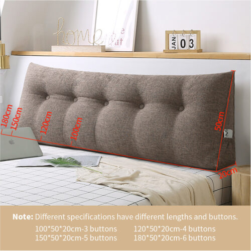 2x 120cm Coffee Wedge Bed Pillow Headboard Backrest Bedside Tatami Cushion Decor - Image 6