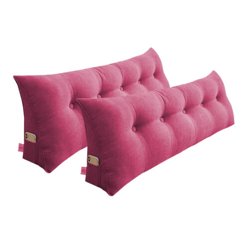 2x 120cm Pink Wedge Bed Pillow Headboard Backrest Bedside Tatami Cushion Decor