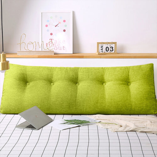 2x 120cm Green Wedge Bed Pillow Headboard Backrest Bedside Tatami Cushion Decor - Image 2