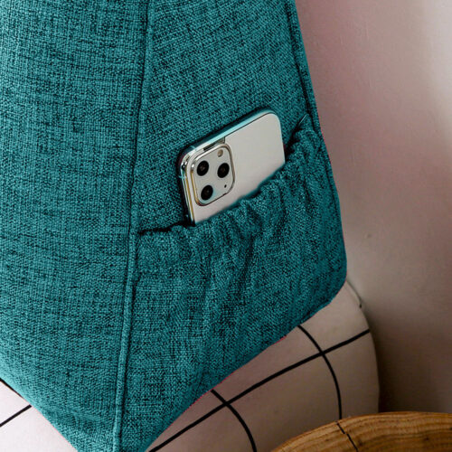 2x 120cm Blue Green Wedge Bed Pillow Headboard Backrest Bedside Tatami Cushion Decor - Image 7