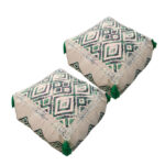 2x 50cm Ultra-Comfort Polyester-Cotton Cushion with EPP Particle Support Decor