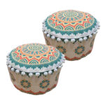 2x 50cm Ultra-Comfort Polyester-Cotton Cushion with EPP Particle Support Decor