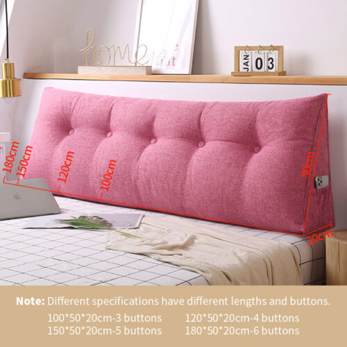 2x 150cm Pink Wedge Bed Pillow Headboard Backrest Bedside Tatami Cushion Decor - Image 6