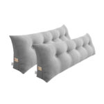 2x 150cm Silver Wedge Bed Pillow Headboard Backrest Bedside Tatami Cushion Decor