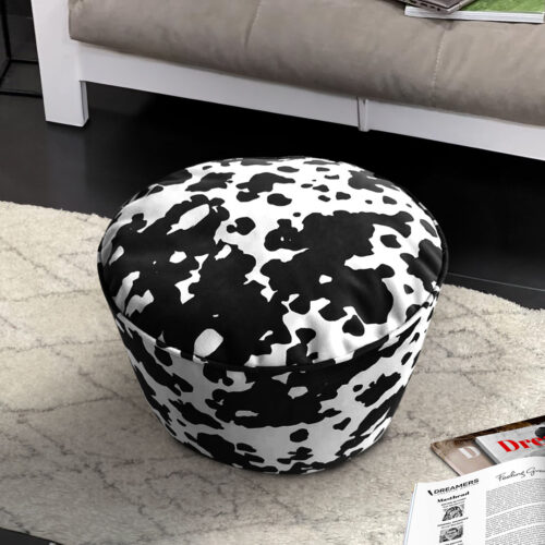 2x 48x35cm Round Soft Pouffe Seat Cushion Elegant Home Accent Decor Footstool - Image 5