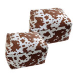 2x 55x35cm Squared Soft Pouffe Seat Cushion Elegant Home Accent Decor Footstool