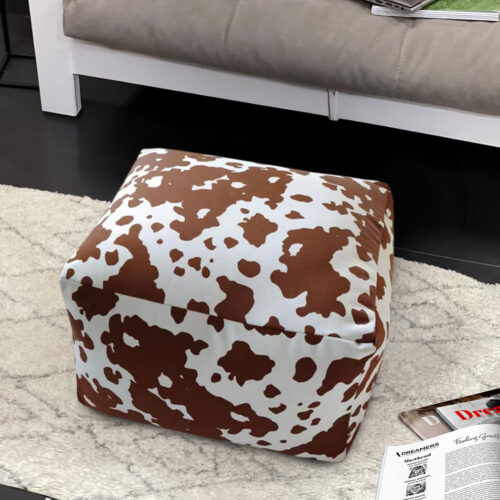 2x 55x35cm Squared Soft Pouffe Seat Cushion Elegant Home Accent Decor Footstool - Image 4