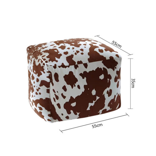 2x 55x35cm Squared Soft Pouffe Seat Cushion Elegant Home Accent Decor Footstool - Image 5
