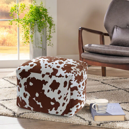 2x 55x35cm Squared Soft Pouffe Seat Cushion Elegant Home Accent Decor Footstool - Image 6