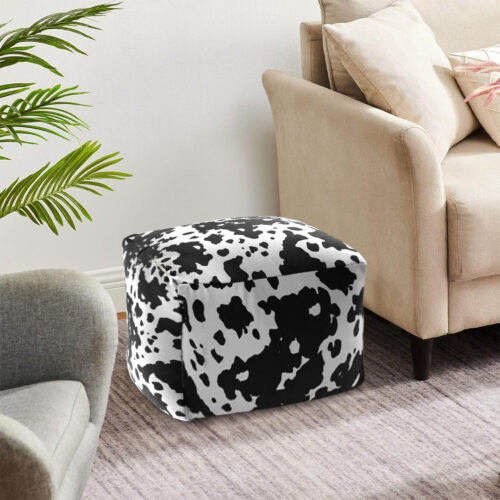 2x 55x35cm Squared Soft Pouffe Seat Cushion Elegant Home Accent Decor Footstool - Image 3