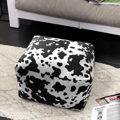 2x 55x35cm Squared Soft Pouffe Seat Cushion Elegant Home Accent Decor Footstool - Image 4
