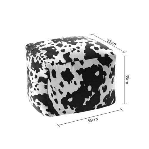 2x 55x35cm Squared Soft Pouffe Seat Cushion Elegant Home Accent Decor Footstool - Image 5