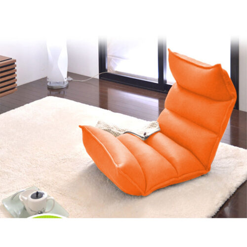 2x Folding Tatami Floor Sofa Bed Meditation Lounge Chair Recliner Lazy Couch Orange - Image 4