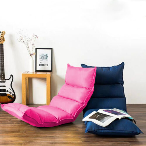 2x Folding Tatami Floor Sofa Bed Meditation Lounge Chair Recliner Lazy Couch Pink - Image 5