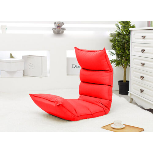 2x Folding Tatami Floor Sofa Bed Meditation Lounge Chair Recliner Lazy Couch Red - Image 3