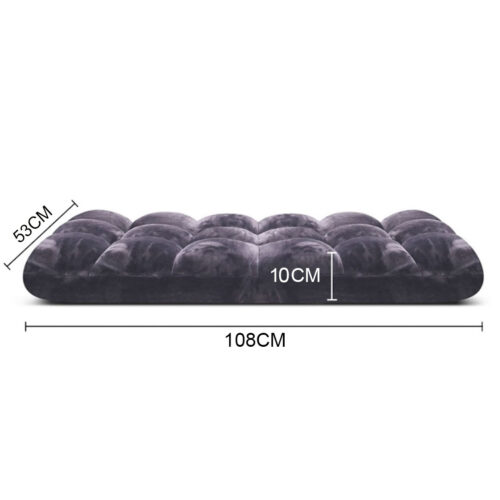 4x Floor Recliner Folding Lounge Sofa Futon Couch Folding Chair Cushion Grey - Image 6