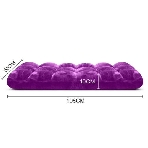 4x Floor Recliner Folding Lounge Sofa Futon Couch Folding Chair Cushion Purple - Image 6