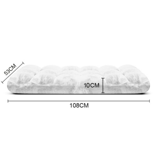 4x Floor Recliner Folding Lounge Sofa Futon Couch Folding Chair Cushion White - Image 5