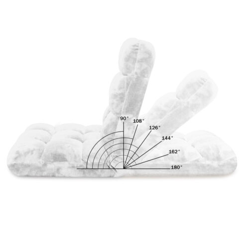 4x Floor Recliner Folding Lounge Sofa Futon Couch Folding Chair Cushion White - Image 6