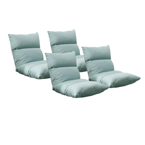 4x Lounge Floor Recliner Adjustable Lazy Sofa Bed Folding Game Chair Mint Green