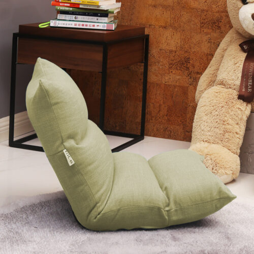 4x Lounge Floor Recliner Adjustable Lazy Sofa Bed Folding Game Chair Yellow Green - Image 4