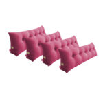 4x 100cm Red Wedge Bed Pillow Headboard Backrest Bedside Tatami Cushion Decor