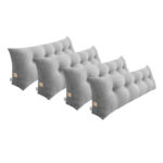 4x 100cm Silver Wedge Bed Pillow Headboard Backrest Bedside Tatami Cushion Decor