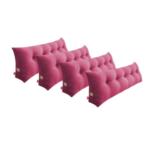 4x 120cm Pink Wedge Bed Pillow Headboard Backrest Bedside Tatami Cushion Decor