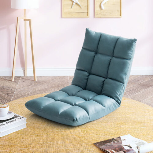 4x Green Lounge Floor Recliner Adjustable Gaming Sofa Bed Folding Indoor Outdoor Backrest Seat - Image 2