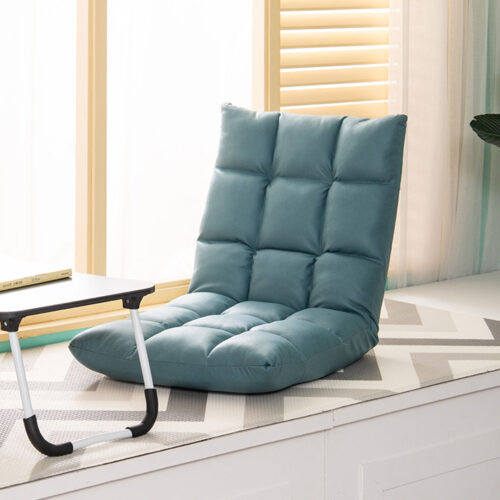 4x Green Lounge Floor Recliner Adjustable Gaming Sofa Bed Folding Indoor Outdoor Backrest Seat - Image 4