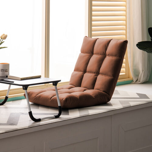 4x Coffee Lounge Floor Recliner Adjustable Gaming Sofa Bed Folding Indoor Outdoor Backrest Seat - Image 2