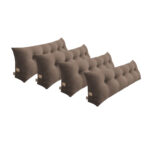 4x 150cm Coffee Wedge Bed Pillow Headboard Backrest Bedside Tatami Cushion Decor