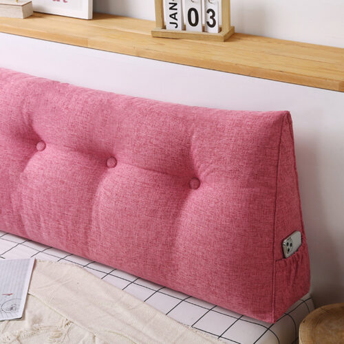 4x 150cm Pink Wedge Bed Pillow Headboard Backrest Bedside Tatami Cushion Decor - Image 8