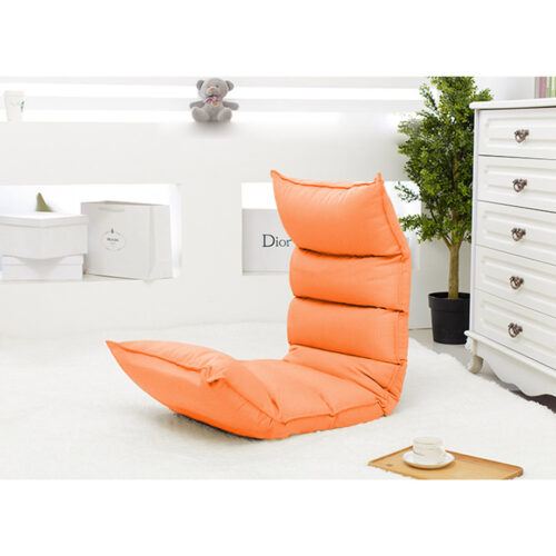4x Folding Tatami Floor Sofa Bed Meditation Lounge Chair Recliner Lazy Couch Orange - Image 3