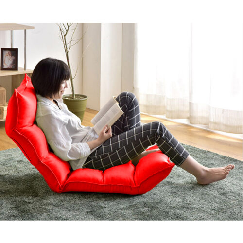 4x Folding Tatami Floor Sofa Bed Meditation Lounge Chair Recliner Lazy Couch Red - Image 6