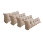 4x 180cm Beige Wedge Bed Pillow Headboard Backrest Bedside Tatami Cushion Decor