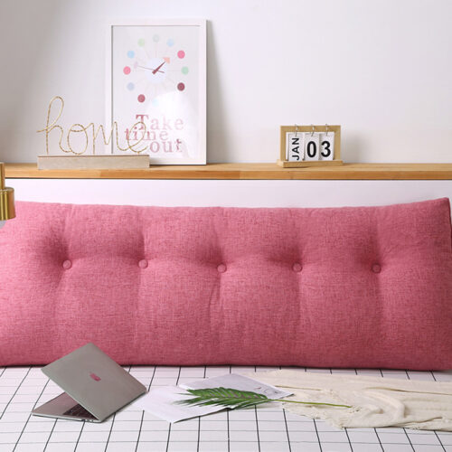 4x 180cm Pink Wedge Bed Pillow Headboard Backrest Bedside Tatami Cushion Decor - Image 2
