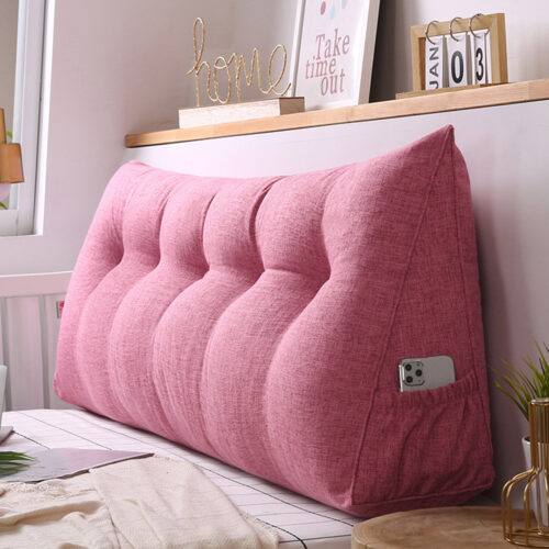4x 180cm Pink Wedge Bed Pillow Headboard Backrest Bedside Tatami Cushion Decor - Image 4