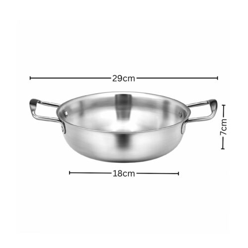 18cm Premium Silver Seafood Dry Pot Stockpot Versatile Durable Kitchen - Image 5